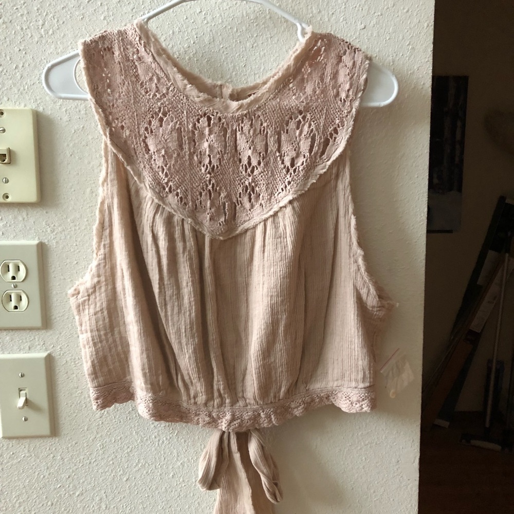 *SOLD* Free People Blush top with open back